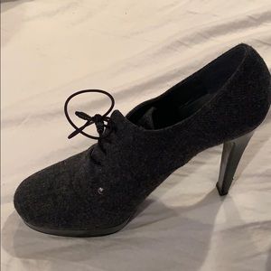 Stuart Weitzman Gray Flannel Platform Pumps